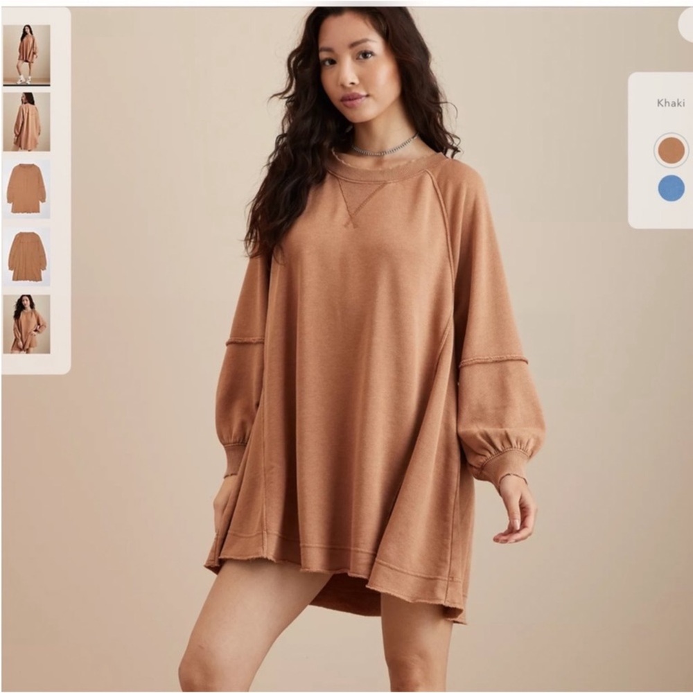 American Eagle long sleeve fleece babydoll dress❤️❤️❤️❤️